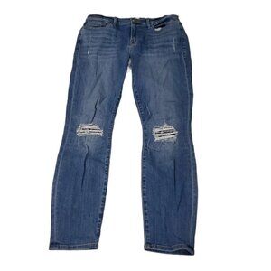 Frame Denim Le Skinny Jean 30 Womens Crop Distressed‎ Medium Wash